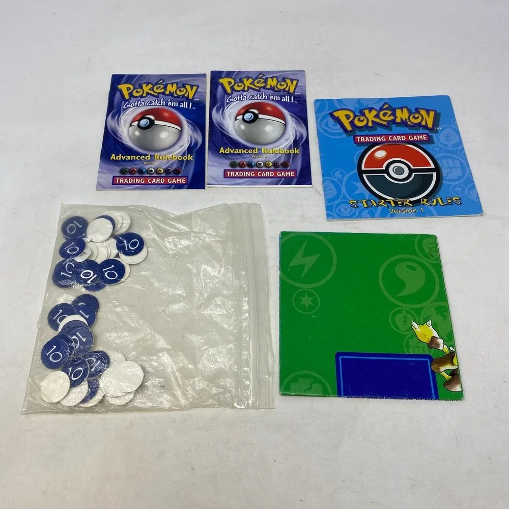 Pokemon Starter Rules Rulebook Version 1‎ Pamphlet TCG Starter WotC Playmat